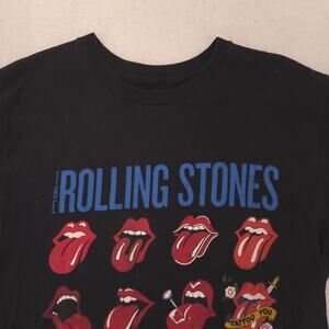 The Rolling Stones Short Sleeve Band Crew Neck T Shirt Mens Size Medium M Black